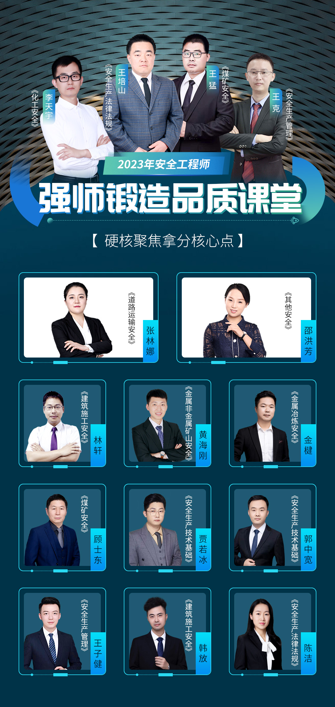 安全工程师师资汇总